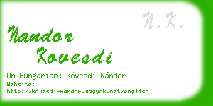 nandor kovesdi business card